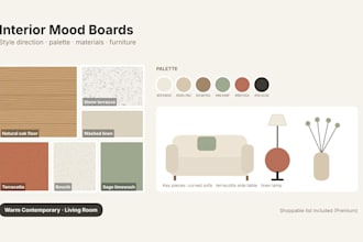 design an interior design mood board for your room or home