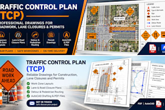 create a traffic control plan tcp for roadwork and lane closures