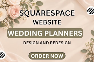 create an elegant squarespace website for wedding planners