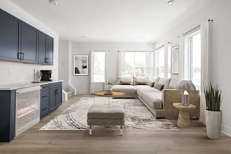 do living room interior design and 3d rendering