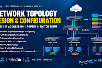 design network topology and configure vlans for your network