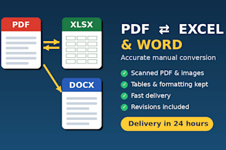 convert PDF to excel or word and excel or word to PDF accurately