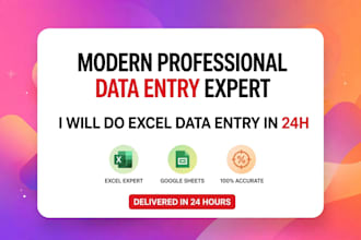 do excel data entry, web research, and copy paste work