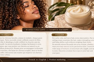 translate business content between french and english