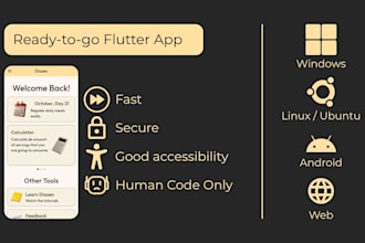 create a flutter, cross platform app for you
