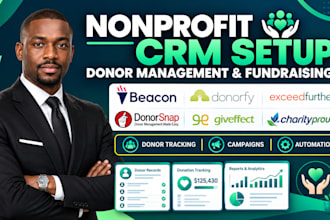 setup nonprofit crm charityproud giveffect donorsnap exceedfurther donorfy