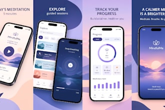 design app screenshots for play store and app store