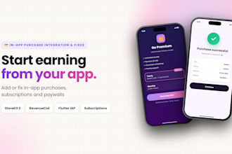 integrate and fix in app purchases in ios and flutter apps