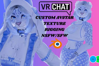 do vrchat avatar vrc avatar vrc furry vrchat commission vr character 3d model