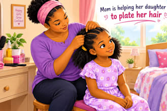 illustrate children storybooks, custom picture book illustration and cover page