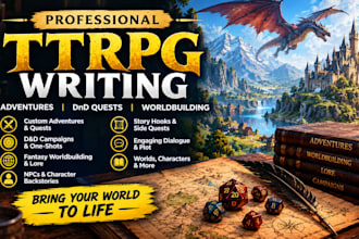 write ttrpg adventures dng quests and fantasy worldbuilding