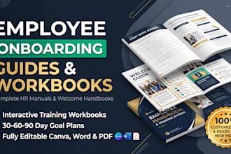 create professional employee onboarding guides, workbooks and HR manuals
