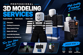 custom 3d models, characters, accessories, and game assets