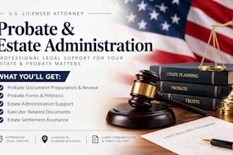 prepare probate documents as a US licensed attorney