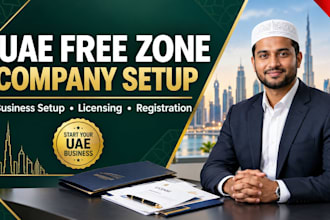 register your uae free zone company with license, visa and bank support