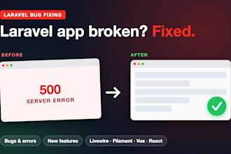 fix bugs and add features to your laravel app, livewire or filament