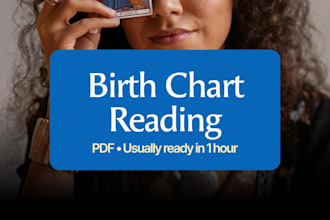 create your deep natal birth chart reading in a 24 page PDF