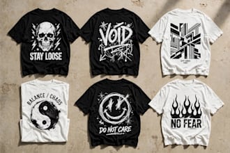 design oversized streetwear tshirt y2k vintage boxy graphic for clothing brand