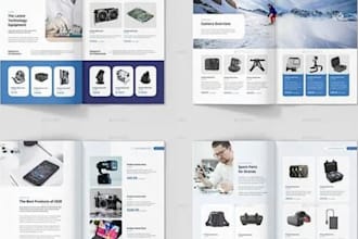 design wholesale product catalog, brochure for food and beverages distribution