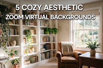 design 5 cozy aesthetic zoom virtual backgrounds