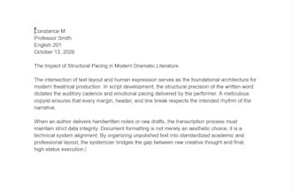 provide professional typing and manuscript services