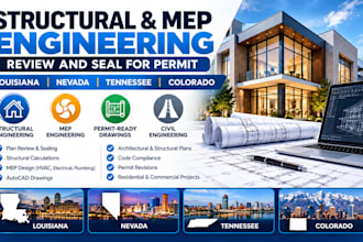 architect review structural engineering mep pe engineer stamp new jersey ca mi