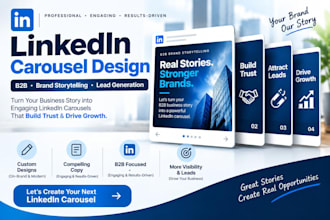 linkedin carousel design b2b brand storytelling expert
