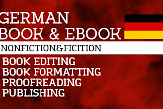book editing, german proofreading and formatting, german book editing