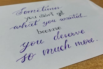 do custom calligraphy and handwritten quotes