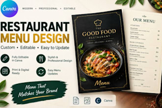 design canva menu restaurant menu editable menu maintenance menu update menu