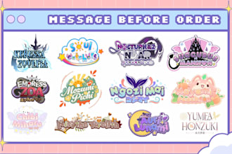 create cute logo for twitch vtuber streams and business