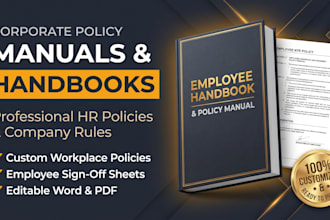 create corporate policy manuals, employee handbooks and HR sops