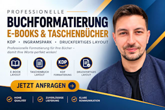 buchformatierung ebook formatierung KDP layout design ingramspark taschenbuch