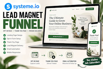 build systeme io lead magnet funnel with opt in and thank you pages