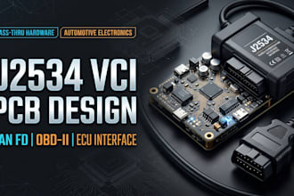 design j2534 pass thru vci, can fd, obd2 and automotive diagnostic pcb