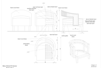 do professional furniture 2d technical drawings