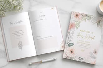 create a beautiful women bible study and reflection journal