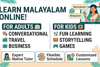 teach you to speak read and write malayalam fluently