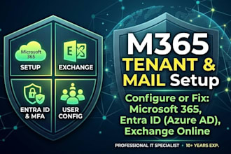 setup configure or fix microsoft entra id and exchange online