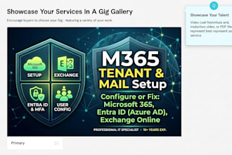setup configure or fix microsoft entra id and exchange online