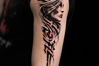 draw custom  tattoo designs and unique line art