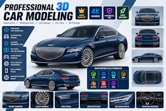 3d car model automotive cad custom car part fivem car sport car for 3d printable