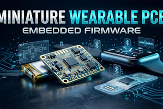 design miniature wearable pcb, embedded firmware, low power electronics sensors