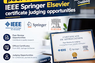provide peer reviewed ieee springer elsevier certificate judging opportunities