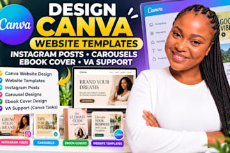 design canva website templates instagram posts carousels canva ebook cover va