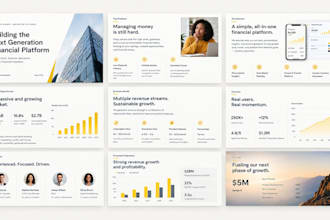 design startup pitch deck, investor presentation, fundraising powerpoint slides
