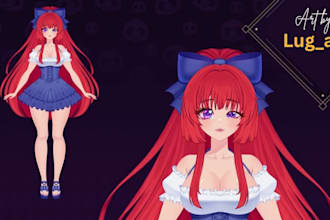 design and rig custom live 2d vtuber rigging model 2d vtuber model 3d vtuber
