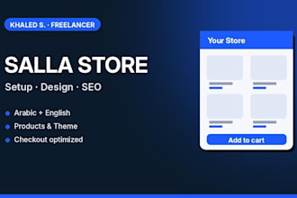 setup, design and optimize your salla store in arabic and english