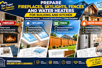 prepare fireplaces, skylights, fences and water heaters for home and kitchen