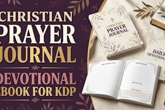 design christian prayer journal devotional ebook for KDP